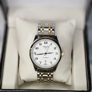 Longines Master Men’s Watch white dial close-up