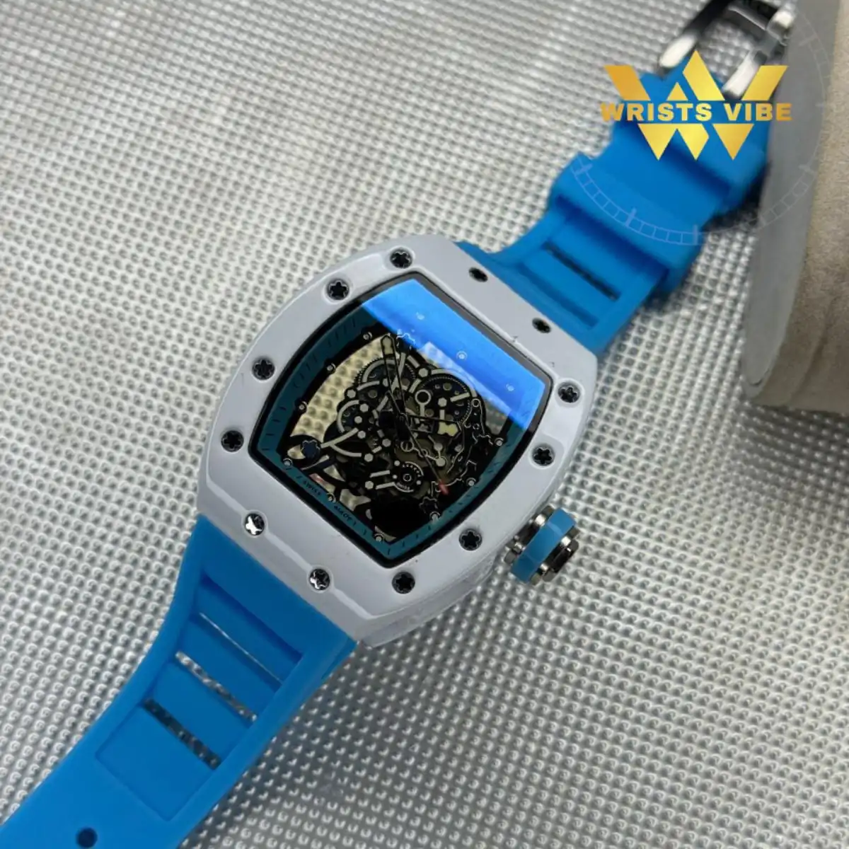 RICHARD MILLE Premium Watch – RM-Skeleton Mille Style Automatic Open Heart Watch - Image 11